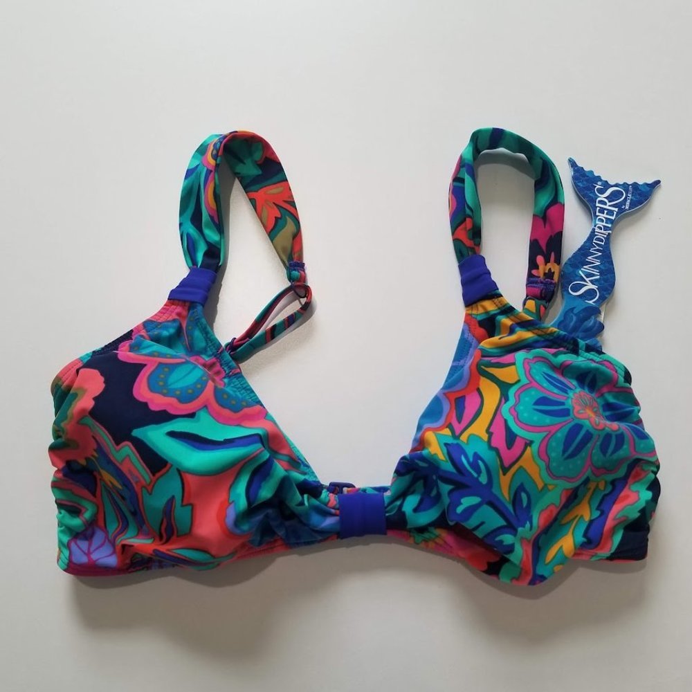 Skinny Dippers by Miraclesuit Tapestry Soomi Bikini Top Size Small - Picture 5 of 10